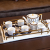 咖啡杯套装欧式小奢华英式下午茶具，摆件咖啡杯碟子组合托盘礼盒装