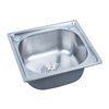 厨房单槽水槽sus304不锈钢水池，大水盆加厚拉丝洗菜洗碗小单盆套餐