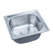 厨房单槽水槽sus304不锈钢，水池大水盆加厚拉丝，洗菜洗碗小单盆套餐