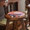 定制实木吧台椅子靠背吧台凳美式前台酒吧椅家用欧式复古高脚凳子