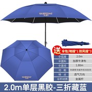 2米6钓鱼伞三折叠短节防紫外线2023年三折拐杖便携遮阳伞i.