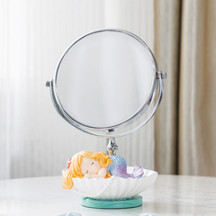美人鱼台式欧式公主桌面镜台化妆镜