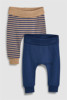 Next英国男婴驼色条纹慢跑裤运动裤打底裤2件装518-803