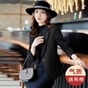 黑色西装外套女秋季2023高级感气质小个子宽松版型西服上衣士