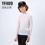 儿童球高尔夫童青衣服少年服装男防yf408晒衣+打底衫