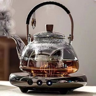 艾玛诗电陶炉煮茶器一级烧水养生玻璃壶铁超薄迷你电磁炉静音