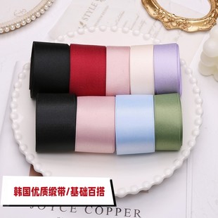 韩国加厚缎带蝴蝶结，丝带diy发饰材料自制手工，发夹包装辅料