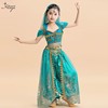 茉莉公主裙儿童印度舞，演出服花儿新疆敦煌女异域风情民族舞蹈服装
