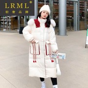 白色设计感小众羽绒棉服，女中长款2022冬季韩版加厚过膝jl1006
