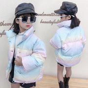 女童棉衣冬季中小童，韩版加绒加厚一件过冬面包，服女孩棉袄外套