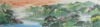 手绘山水国画旭日东升图客厅风水，装饰字画六尺对开hg2120543