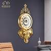 大象全铜挂钟欧式时钟玄关客厅餐厅装饰品别墅大厅壁挂饰美式钟表