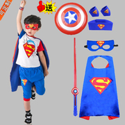 超人衣服儿童套装男童童话人物服装六一幼儿园男孩班级走秀表演服