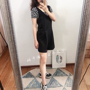 摩登极简 别具匠心 2023秋季女装显瘦黑色厚实背带短裤连体裤