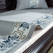 四季垫子实木红木沙发坐垫防滑罗汉床，棉麻冬夏季盖布，亚麻沙发套巾