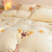 儿童迪士尼水洗棉床上四件套被套，单人宿舍床品床单三件套被罩床笠