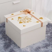 超大号白色礼物盒仪式感盒空盒正方形送女友，情人节惊喜礼盒箱
