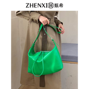 zhenxi小众托特包2022大容量，斜挎包牛漆皮个性时尚单肩包女