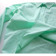 春夏薄款纯色浅薄荷绿色淡绿色纯棉衬衫长袖男女宽松Ybf风潮