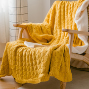 加厚保暖针织毯冬季毛毯盖毯空调毯办公室午睡小被子沙发毯膝盖毯