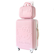 可爱拉杆箱女士韩版旅行箱学生，行李箱粉色万向轮，20寸登机密码皮箱