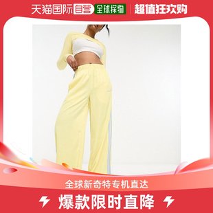 香港直邮潮奢adidas女士，adidasoriginalsislandclub黄色裤