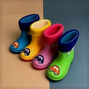 儿童雨鞋男童女童卡通小车水鞋防滑水靴幼儿园小童小孩宝宝雨靴子