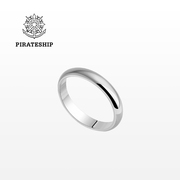海盗船银饰925银戒指时尚，情侣对戒男简约个性，定制戒指女刻字指环