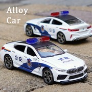 儿童警车玩具模型仿真小汽车车模男孩合金救护车警察车玩具车