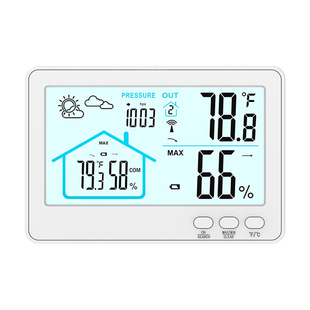 家用无线温度计室内室外温湿度计气象站天气预报Type-C接电口