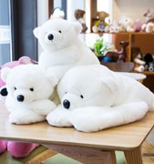 毛绒玩具趴趴北极熊大白熊趴肩公仔搭肩抱枕礼物床上睡觉玩偶