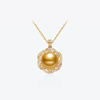 meluxe黄金18k金南洋(金南洋)海水，金珍珠(金珍珠)吊坠项链金珠珍珠颈链母亲节礼物