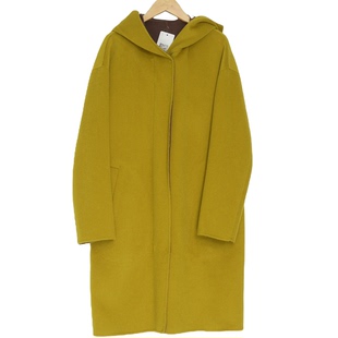 卡利亚某里品牌撤柜折扣高端时尚气质黄色大衣A4-0010