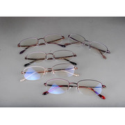 理查德半框近视眼镜框 女款超轻纯钛眼镜架 配成品眼镜9534