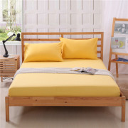 搭配北欧简约床上用品纯色全棉纯棉，素色床笠一周松紧圆床单d1