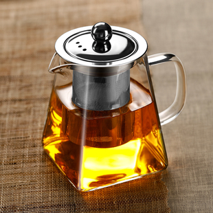 茶壶家用过滤泡茶壶加厚玻璃耐高温花，茶壶红茶泡茶器功夫茶具套装