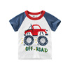 韩版童装男童短袖t恤儿童纯棉衣服宝宝，男孩上衣女童夏装卡通汽车