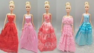 30厘米正版娃娃衣DIY配件儿童女童玩具换装婚纱礼服拖尾裙时装