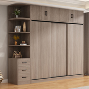 衣柜家用卧室实木生态板衣橱推拉门组合柜子，现代简约储物收纳柜子