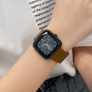 表女气质表带中性手表韩版大红表盘潮流时尚方形石英国产腕表