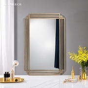 欧式梳妆台化妆镜子卧室客厅玄关装饰镜卫生间壁挂浴室镜子挂墙式