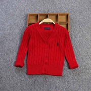 秋冬装宝宝红色针织衫纯棉婴儿毛衣1-2-3-4岁男童女童小童开衫外