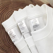 扎染纯棉白色t恤广告衫文化衫，纯白色纯色半袖空白，用diy手绘画画衫