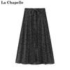 拉夏贝尔/La Chapelle春夏复古波点大裙摆A字高腰显瘦半身裙