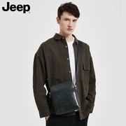 jeep男包单肩包真皮商务，休闲公文包牛皮，斜挎包男士包包小背包