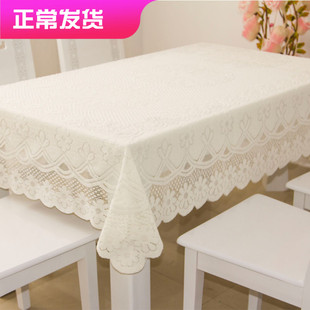 桌布台布餐桌布田园多用盖布，冰箱盖布床头罩，茶几布桌垫桌套白色