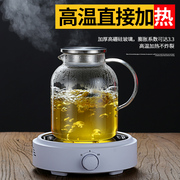 玻璃冷水壶家用水壶防爆茶壶套装大容量凉白开水杯耐热高温凉水壶