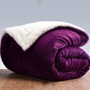 三层毛毯被子加厚双层冬季法兰绒盖毯单人羊羔绒，毯子保暖珊瑚绒cw