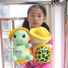 大眼龟公仔绿毛龟玩偶，海龟抱枕女生布娃娃，儿童可爱小乌龟毛绒玩具