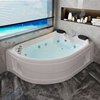 沃特玛双人浴缸冲浪按摩家用情侣，浴缸扇形亚克力浴盆浴池1.7米